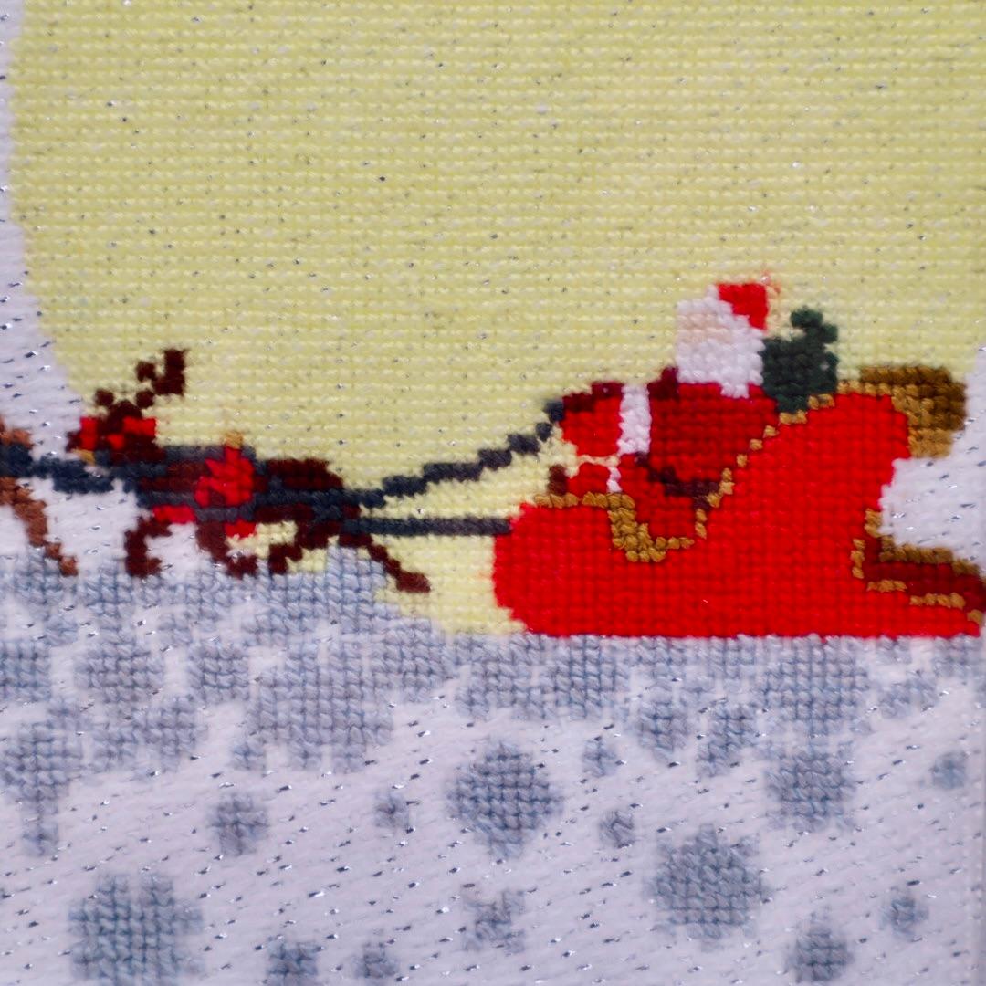 サンタクロースとトナカイの旅 雪降る星夜 クリスマス | 3枚目